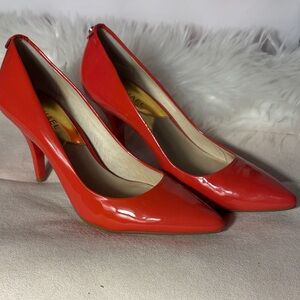 Michael Kors Red Patent Pointed-Toe Pumps